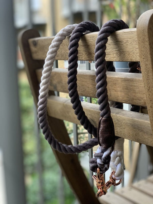 Chocolate Lavender Ombre Adjustable Rope Leash