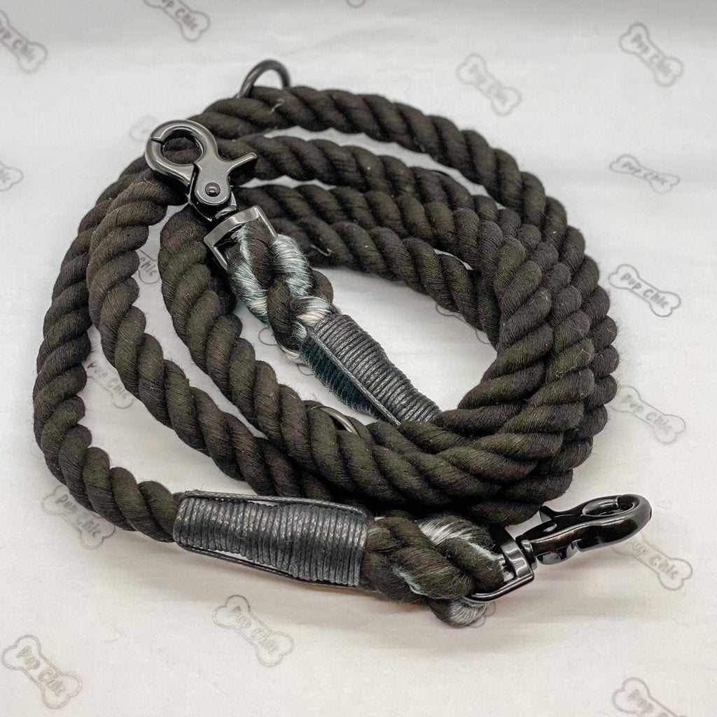Black Adjustable Rope Leash – Tutus & Mimi